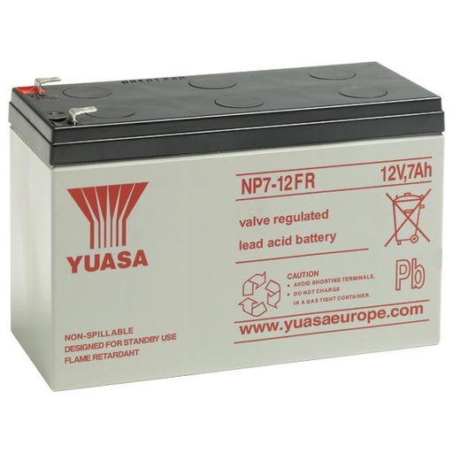 [NP7-12FR] NP7-12FR | Yuasa Battery | AGM | 12V | 7Ah | Batería Yuasa | AGM | 12V | 7Ah