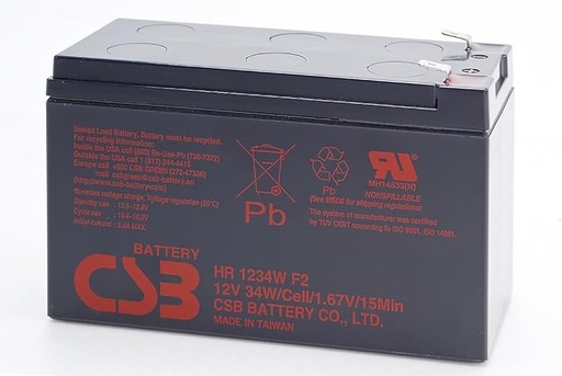 [HR1234F2] HR1234 | Batería CSB | Plomo | 12V | 34W